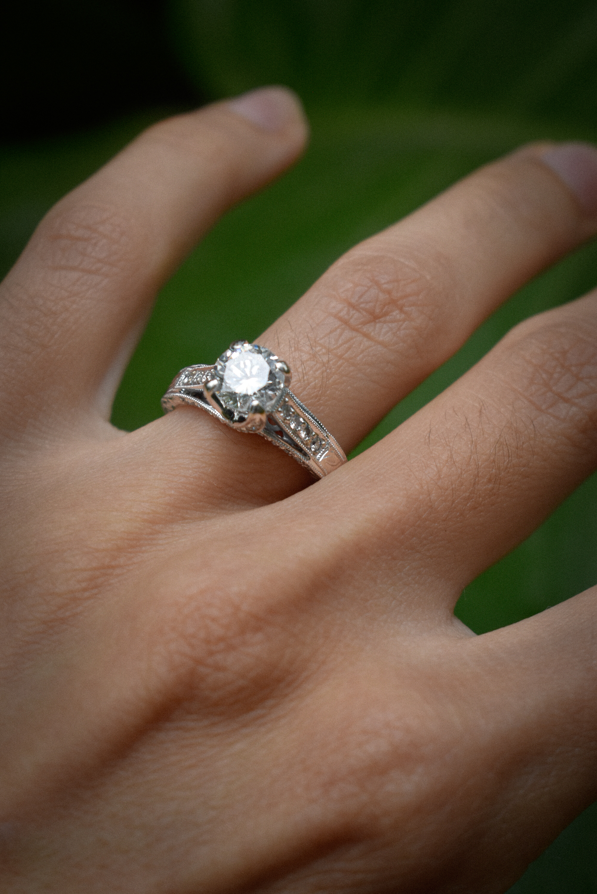 Diamond Solitaire  Engagement Ring